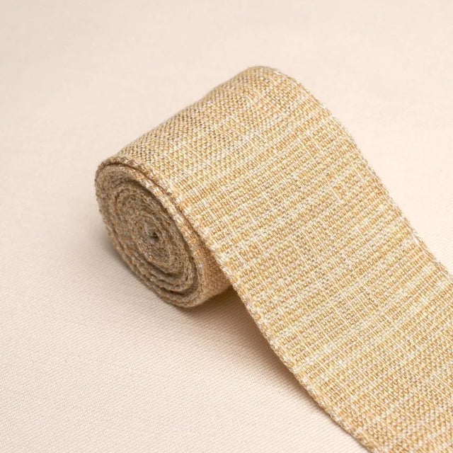 Contemporary SAMPLE - Schumacher Tweed Tape Medium In Yellow For Sale - Image 3 of 3