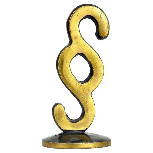 Brass Paragraph Lawyer Sculpture by Walter Bosse for Hertha Baller, Austria, 1950s For Sale
