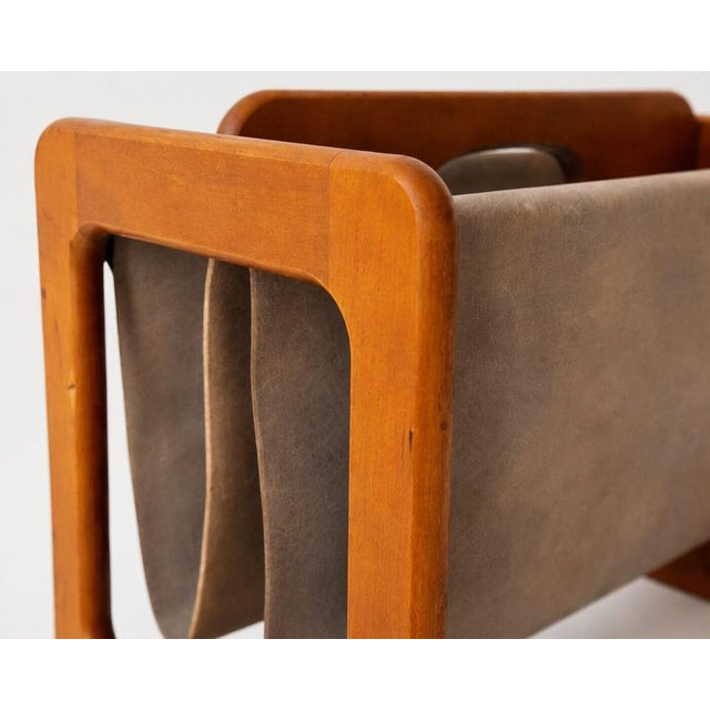 Danish Teak Magazine Holder attributed to Aksel Kjersgaard for Salin Mobler, 1960s For Sale - Image 6 of 7