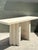 Eggshell Vintage Cast Concrete and Travertine Console Table For Sale - Image 8 of 12