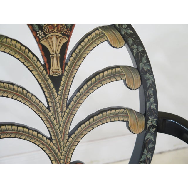 Hepplewhite Paint Decorated Double Settee Bench For Sale In Philadelphia - Image 6 of 12