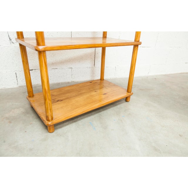 Scandinavian Rectangular Shelf in Pine with Round Pencil Legs, 1960s For Sale - Image 17 of 18