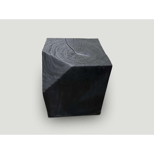 Contemporary Andrianna Shamaris Modular Charred Side Table For Sale - Image 3 of 5