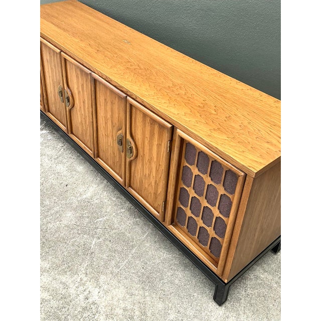 Vintage MCM Stereo Cabinet Credenza For Sale - Image 10 of 12