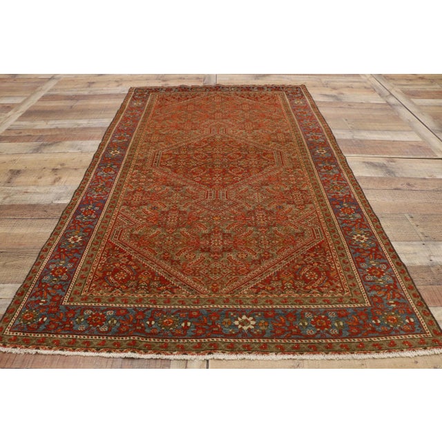 Textile Antique Persian Mishan Malayer Rug - 04'00 X 06'08 For Sale - Image 7 of 10