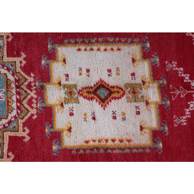 Textile 1960s Moroccan Vintage Hand-Woven Tribal Rug For Sale - Image 7 of 12