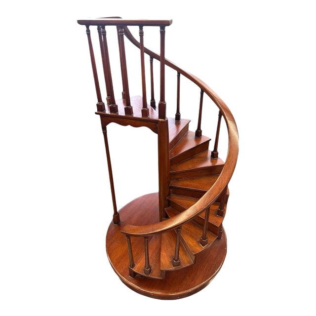 Antique Mahogany Spiral Staircase Model For Sale