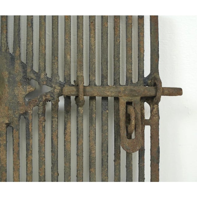 Mid 20th Century Hinged Figural Cast Iron Window Grate For Sale - Image 10 of 12