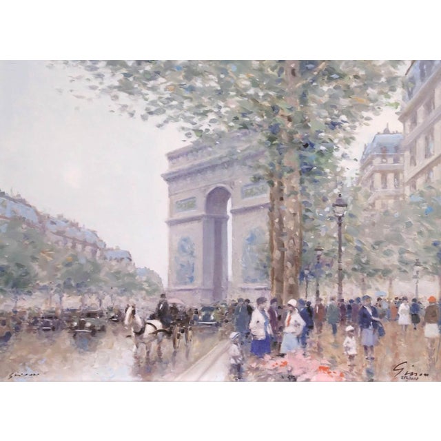 Traditional Late 20th Century Limited Edition Paris Arc-De-Triomphe Print by Andre Gisson For Sale - Image 3 of 14