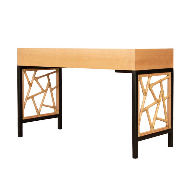 Wood Tiffany Writing Desk - Natural For Sale - Image 7 of 9