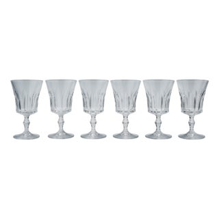 Crystal Wine Glasses by Baccarat, 1950s, Set of 6 For Sale
