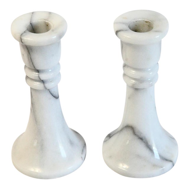 Marble Candle Holders A Pair Chairish