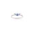 14k White Gold Three Stone Royal Blue Sapphire Ring Size 7 For Sale In New York - Image 6 of 11
