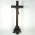 19th Century Antique Neo Gothic Carved Wood Corpus Christ Crucifix Altar Piece, Devil Feet For Sale - Image 6 of 9