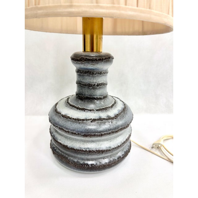 Mid-Century German Ceramic Table Lamp, 1960s, in Flawless conditions. Designed 1960 to 1969 European Plug (up to 250V).The...