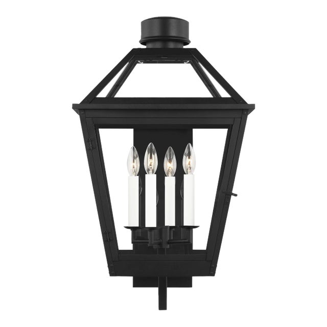Chapman & Myers by Visual Comfort Studio Hyannis Extra Large Lantern, Textured Black For Sale