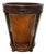English Leather, Mahogany and Brass Studded Waste Paper Basket, C. 1900–1930 For Sale