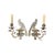 1920's French Gilt Metal and Crystal Bird 1 Light Sconces - a Pair For Sale