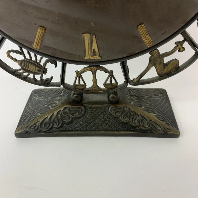 Modern Modernist Zodiac Clock from Junghans, 1970s For Sale - Image 3 of 12