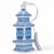 Chinoiserie Chinoiserie Blue & White Pagoda Christmas Tree Glass Ornament - A Pair For Sale - Image 3 of 5
