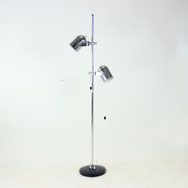 Vintage Chrome Double Spotlight Floor Lamp from Combi Lux, Czechoslovakia, 1970s For Sale - Image 14 of 14