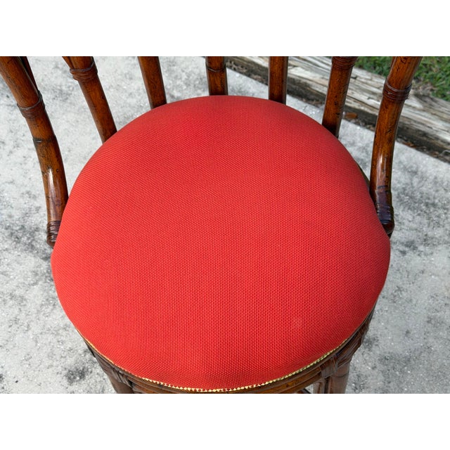 Tommy Bahama Island Estate Faux Bamboo Swivel Barstools, Set of Four For Sale - Image 10 of 12