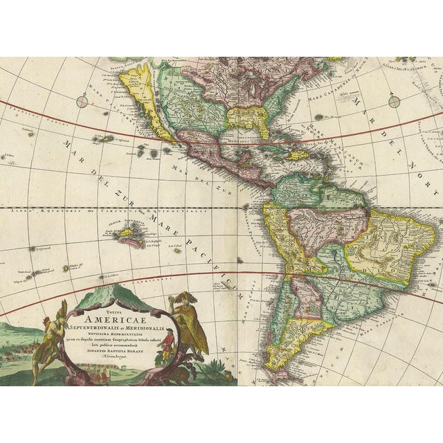 Antique Map of America with California as Island by Homann, 1710 For Sale - Image 4 of 6