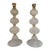 Murano Frosted Silk Glass Ball Form Lamps - A Pair For Sale