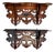 Late 19th Century Matched Pair Victorian Carved Wall Shelves-Antique-Ornate-Eastlake-Gothic For Sale