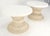 Pair Spun Fiberglass 24" Round Stone Textured Tops End Side Tables Woodard MINT For Sale - Image 10 of 14