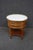 French French Louis XVI Revival Walnut Bouillotte Side Table With Marble Top For Sale - Image 3 of 13