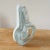 Mid-Century Modern Mid-Century Bulbous Glass Bud-Vase in White and Transparent For Sale - Image 3 of 9