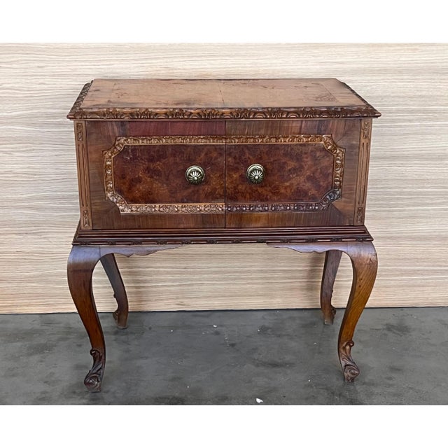 Art Deco French Nightstands with doors and Marble Top, 1930s, Set of 2 For Sale - Image 18 of 18