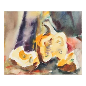 1960s "Squash Still Life P5.18" Watercolor Painting by Eve Nethercott