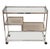 Italian Modern Drinks Cart or Bar Trolley of Chrome and Brass For Sale - Image 12 of 15