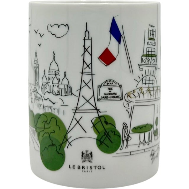 Vintage Hotel Bristol Paris Porcelain Coffee Mug Cup For Sale - Image 10 of 12