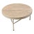 Ferm Living Round Carrara Marble + White Metal Coffee Table/ Side Table For Sale