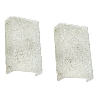 Murano Glass Sconces from Kaiser Idell / Kaiser Leuchten, Germany, 1970s, Set of 2 For Sale