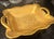 Metal Vintage Pickard Etched Gold Rose Chintz Handled Tray - Hollywood Regency For Sale - Image 7 of 12