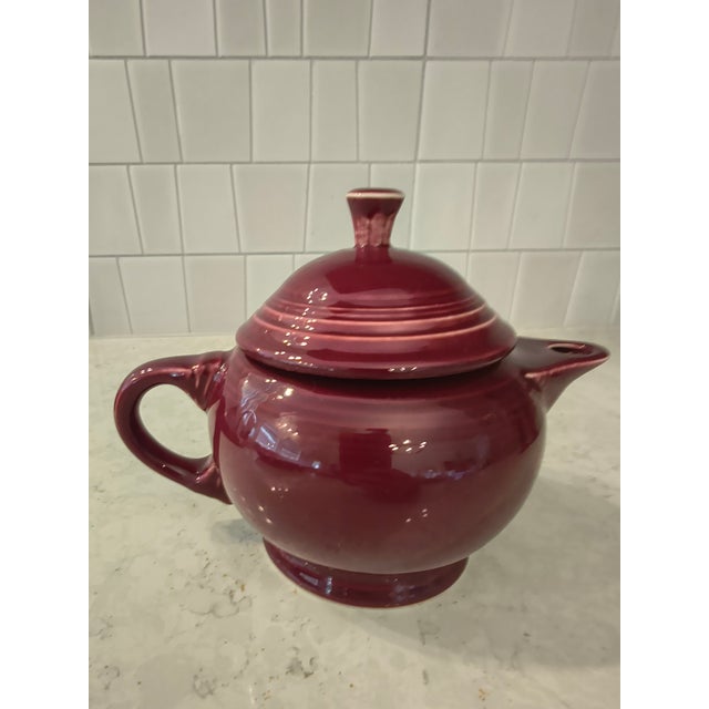 Ruby Red Fiestaware, Homer Laughlin,Trio of Hearts, Rare 6 Pc Discontinued Set For Sale - Image 8 of 13