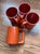 Burnt Orange 1970s 4 Mug and 4Plate Ingrid Ltd. Chicago Orange/Terracotta Melamine Set - 8 pcs For Sale - Image 8 of 10