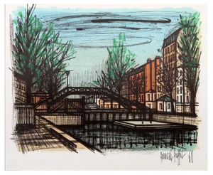 Bernard Buffet Canal St. Martin Lithograph
