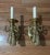 Add timeless elegance to your home with this beautiful pair of vintage solid brass wall sconces designed by Lou Campbell....