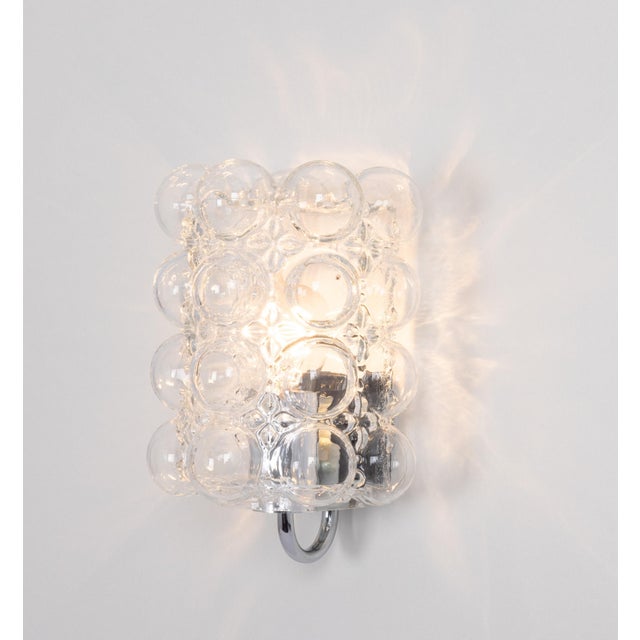 Amber Bubble Glass Sconces by Helena Tynell for Limburg, Germany, 1960s, Set of 2 For Sale - Image 4 of 11