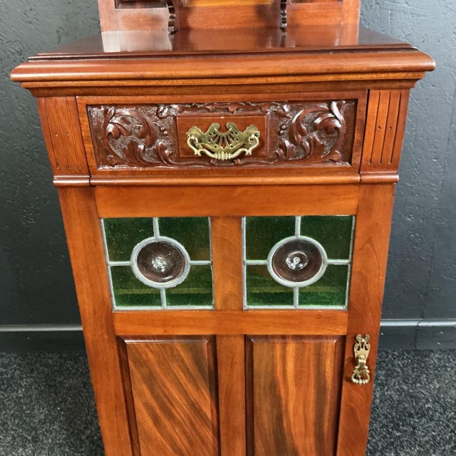 Antique Mahogany Music Cabinet, 1905 For Sale - Image 3 of 7