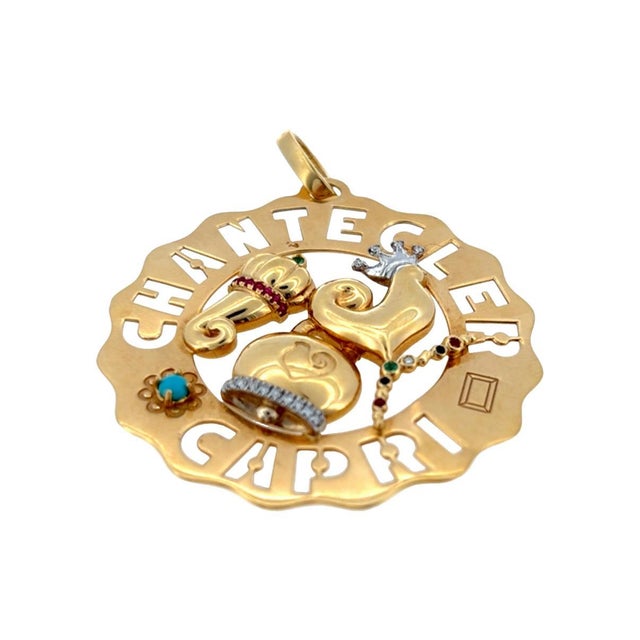 Chantecler Capri 18k Large Logo Rooster Charm For Sale In Las Vegas - Image 6 of 11