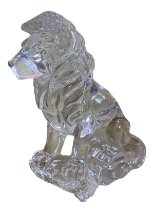 1980s Crystal Lion by Lenox Company