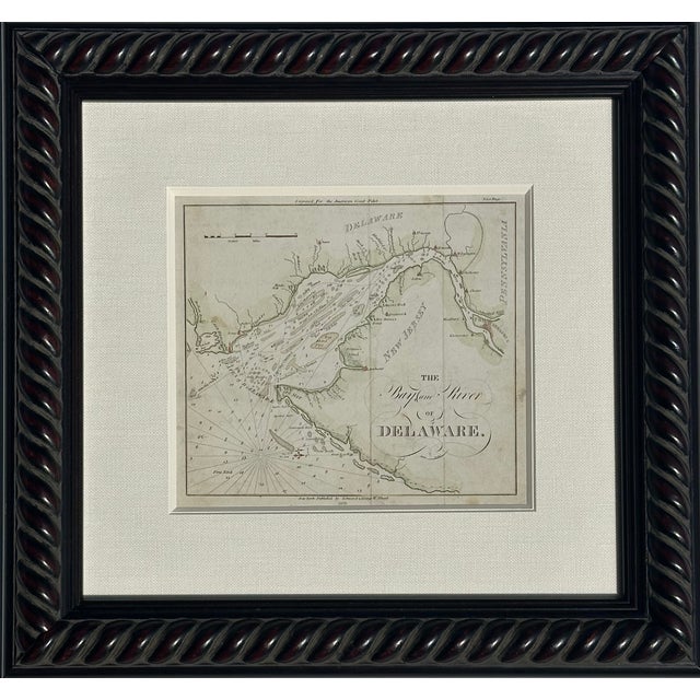 Original engraved coastal chart published by Edmund Blunt in 1833 for the American Coastal Pilot. Map highlights Delaware...