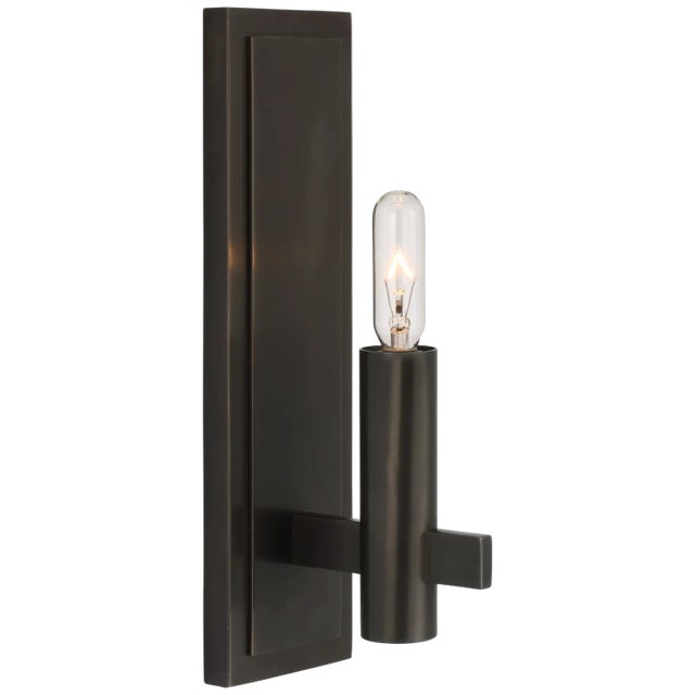Chapman & Myers for Visual Comfort Signature Sonnet Petite Single Sconce in Bronze For Sale