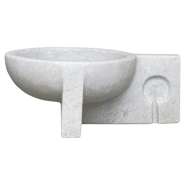 Hand Carved Marble Sculpture by Tom Von Kaenel For Sale